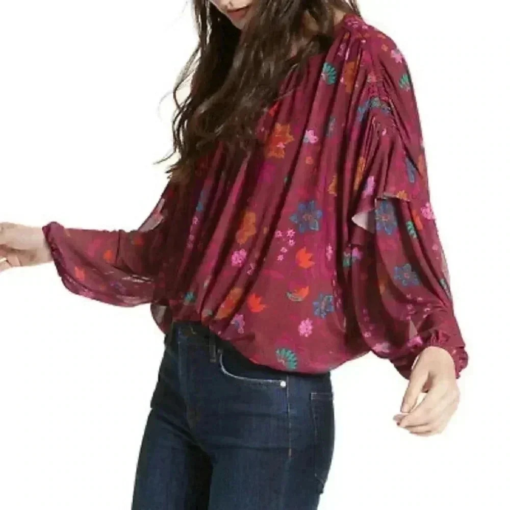 Free People Wildflower Mesh Top